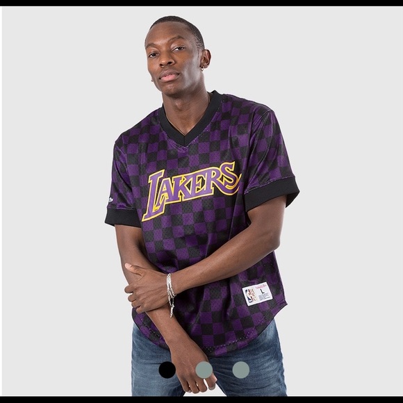 LOS ANGELES LAKERS WORDMARK MESH V-NECK JERSEY - Picture 1 of 7
